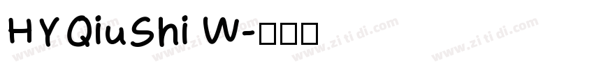 HYQiuShi W字体转换